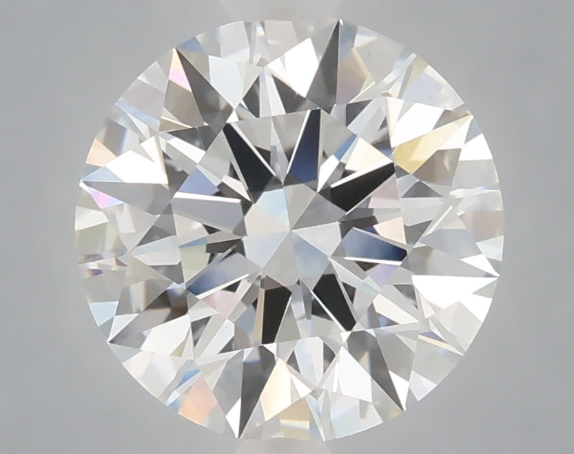 3.08 carat round lab grown diamond E color VVS2 clarity