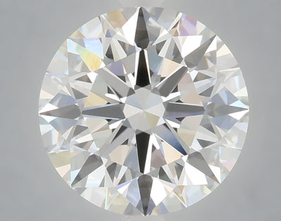 4.03 carat round lab grown diamond F color VVS2 clarity