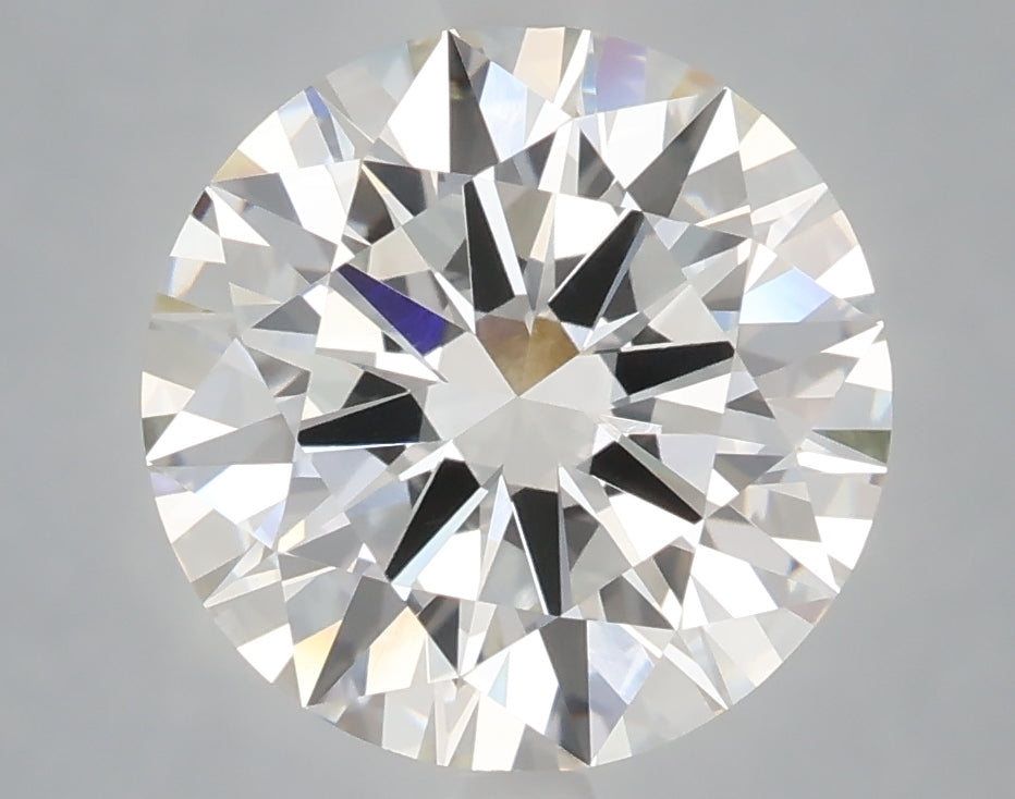 4.05 carat round lab grown diamond F color VVS2 clarity
