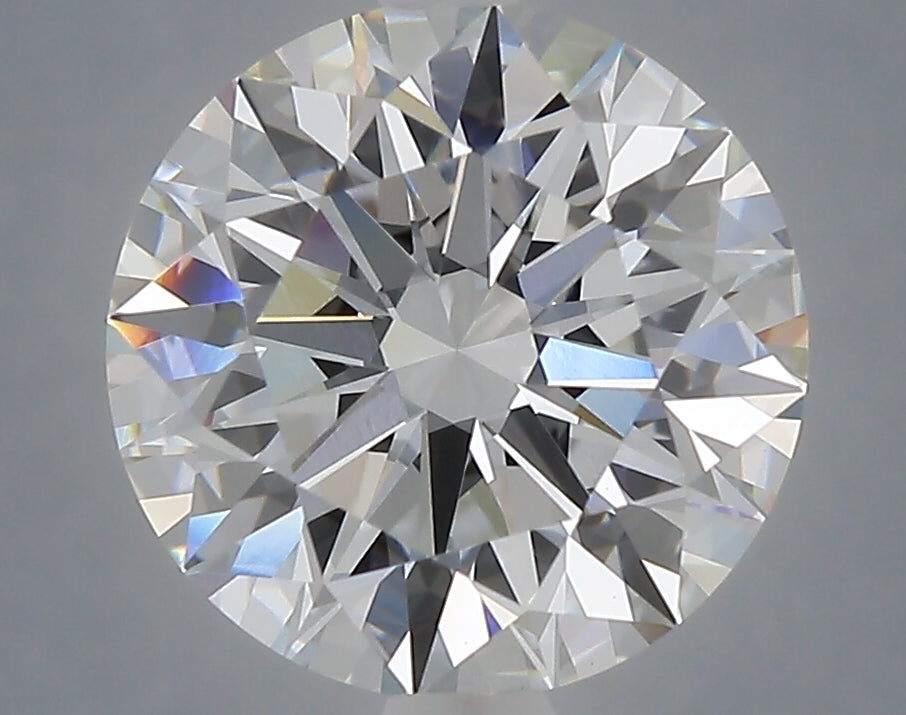 4.05 carat round lab grown diamond F color VVS2 clarity