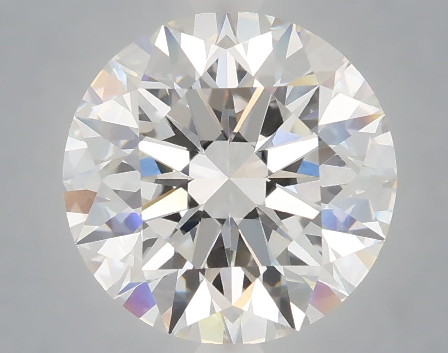 4.10 carat round lab grown diamond F color VVS2 clarity