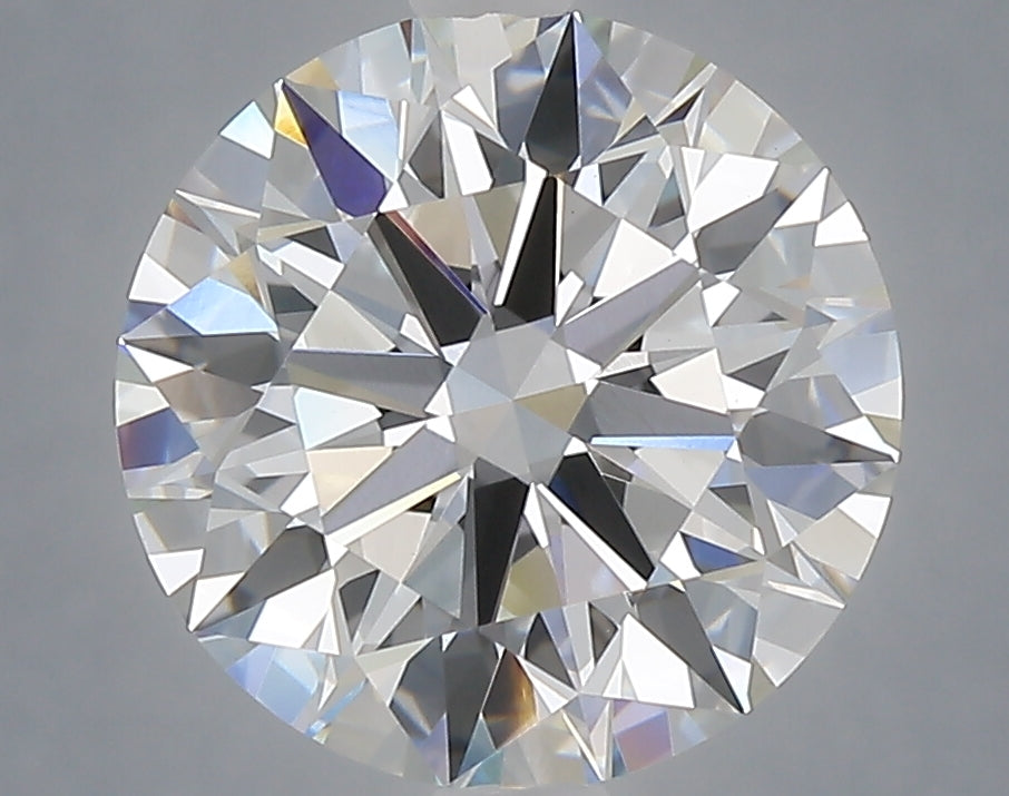 4.03 carat round lab grown diamond F color VVS2 clarity
