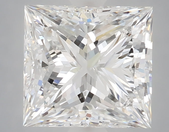 2.52 carat princess lab grown diamond E color VVS2 clarity
