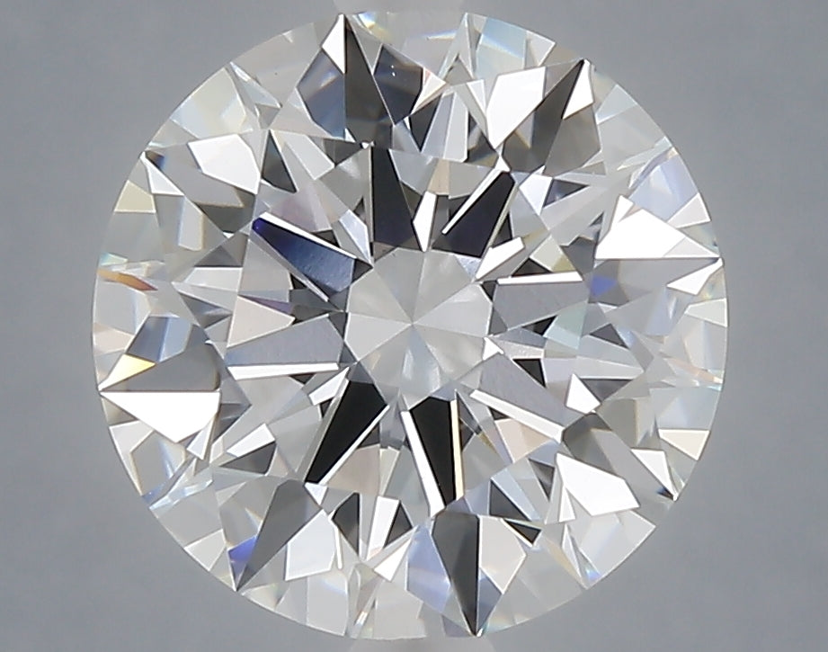4.03 carat round lab grown diamond F color VVS2 clarity