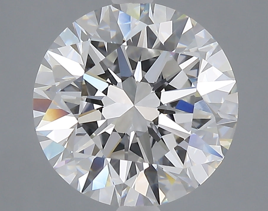 4.07 carat round lab grown diamond E color VVS2 clarity