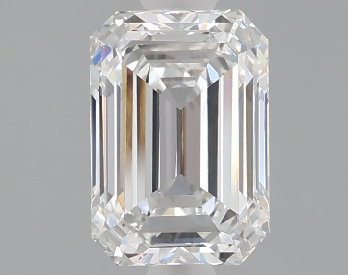 1.57 carat emerald lab grown diamond E color VVS2 clarity
