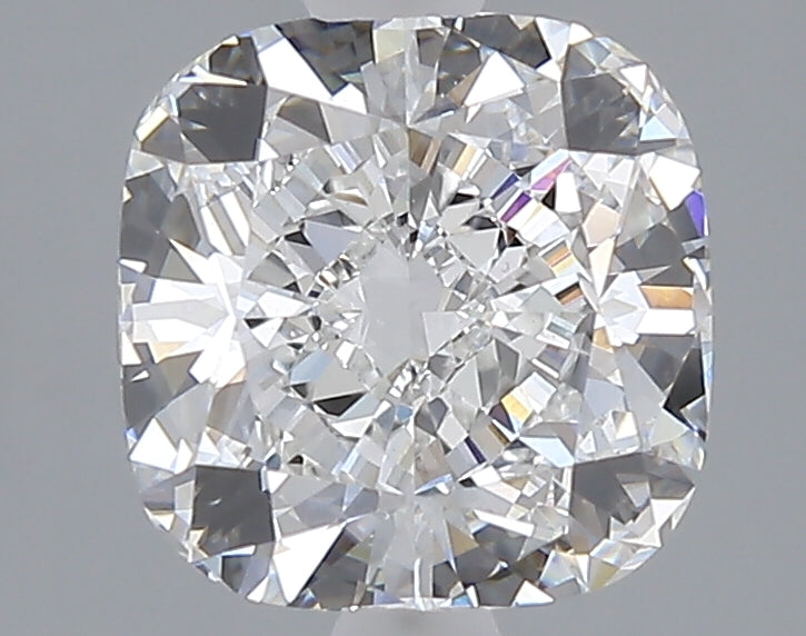 2.57 carat cushion lab grown diamond E color VS1 clarity