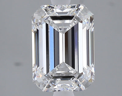 2.51 carat emerald lab grown diamond E color VVS2 clarity