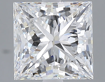 3.28 carat princess lab grown diamond E color VVS2 clarity