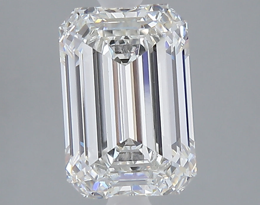 2.60 carat emerald lab grown diamond E color VS1 clarity