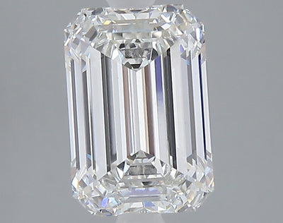 2.60 carat emerald lab grown diamond E color VS1 clarity