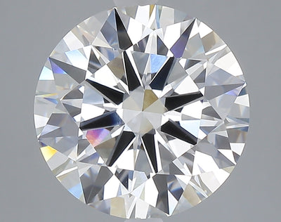 5.06 carat round lab grown diamond F color VVS2 clarity