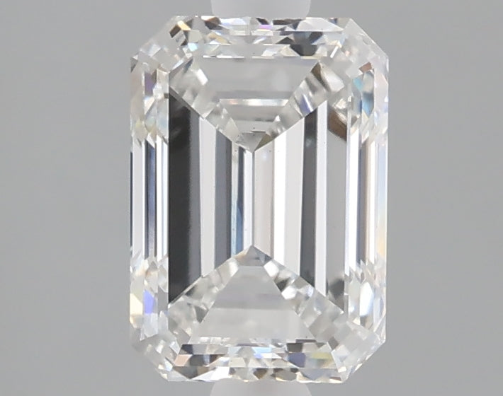 1.55 carat emerald lab grown diamond E color VS1 clarity