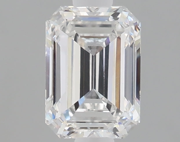 1.07 carat emerald lab grown diamond E color VVS2 clarity