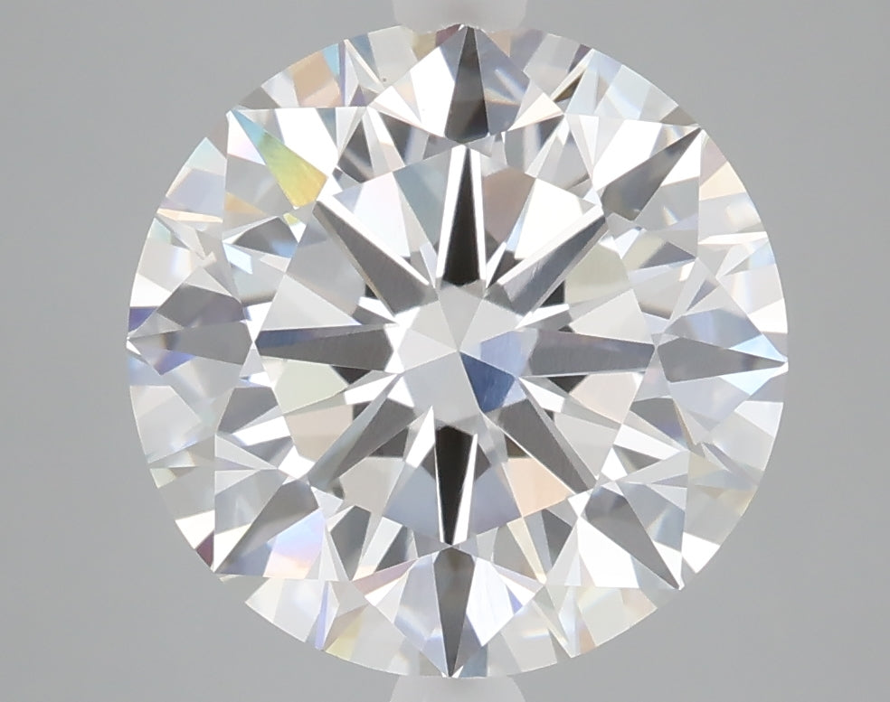 5.07 carat round lab grown diamond F color VVS1 clarity