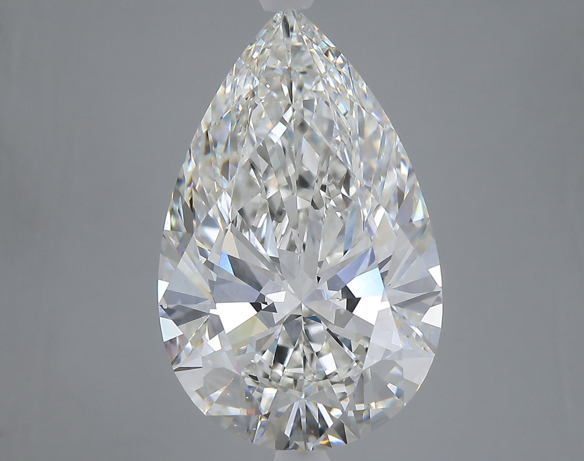 10.03 carat pear lab grown diamond G color VS1 clarity