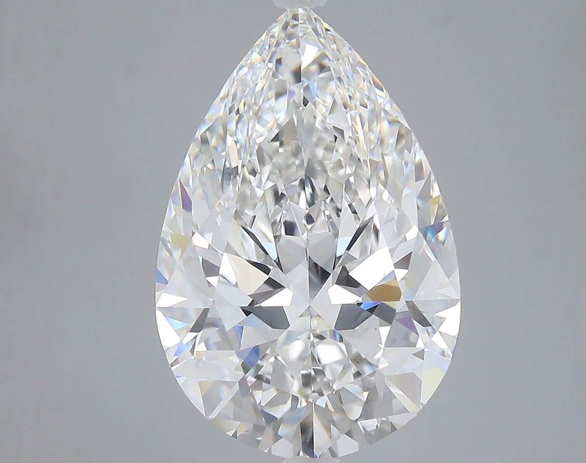 10.57 carat pear lab grown diamond F color VVS2 clarity