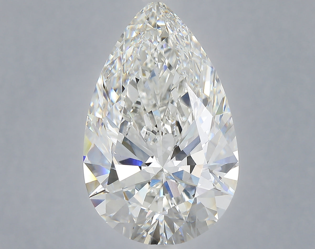 10.23 carat pear lab grown diamond F color VVS2 clarity