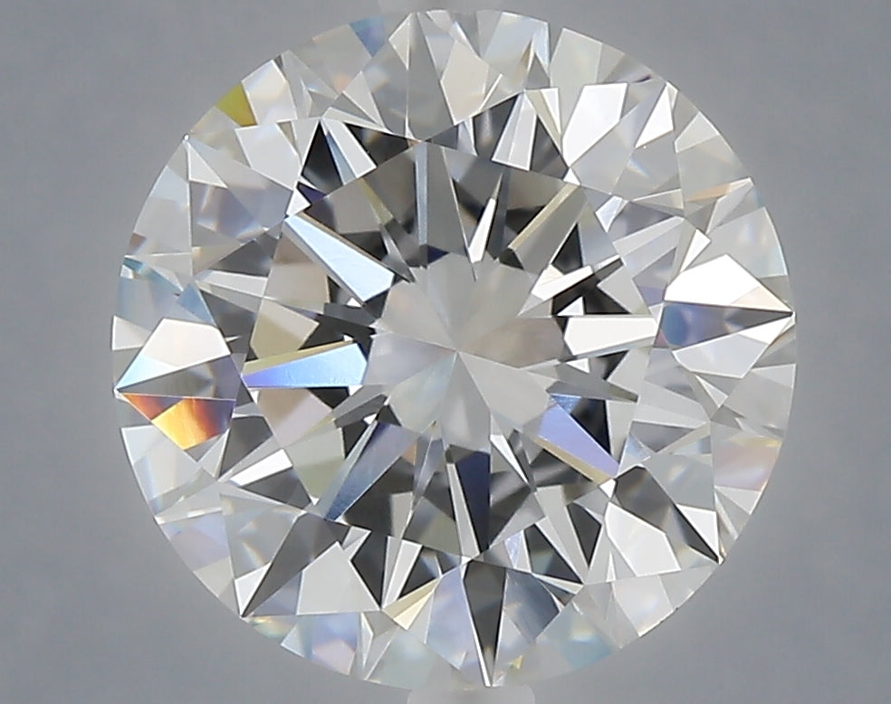 5.05 carat round lab grown diamond F color VVS2 clarity