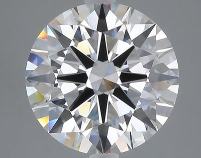 5.00 carat round lab grown diamond F color VVS2 clarity