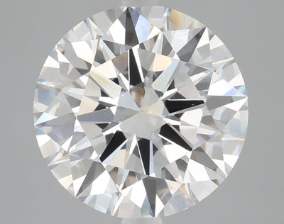 5.05 carat round lab grown diamond F color VVS2 clarity