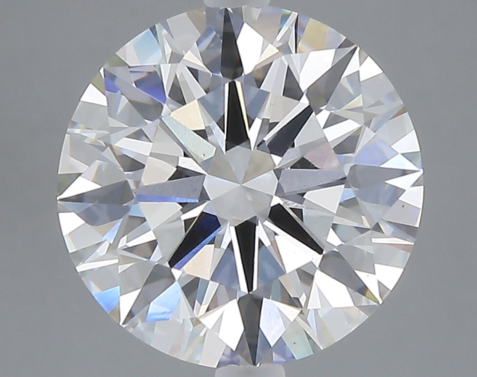 5.02 carat round lab grown diamond E color VVS2 clarity