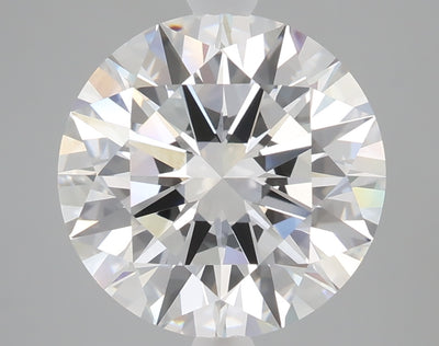 5.07 carat round lab grown diamond F color VVS2 clarity