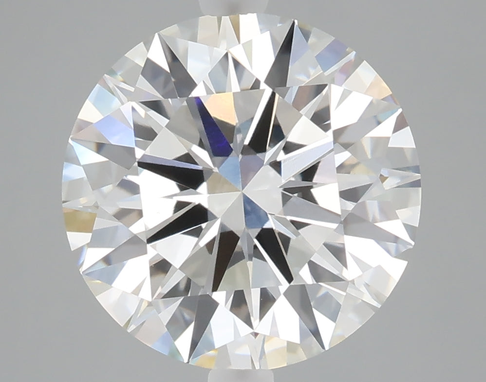 5.04 carat round lab grown diamond F color VVS2 clarity