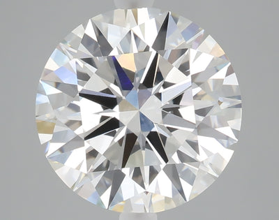 5.04 carat round lab grown diamond F color VVS2 clarity