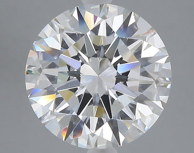 5.05 carat round lab grown diamond F color VVS2 clarity