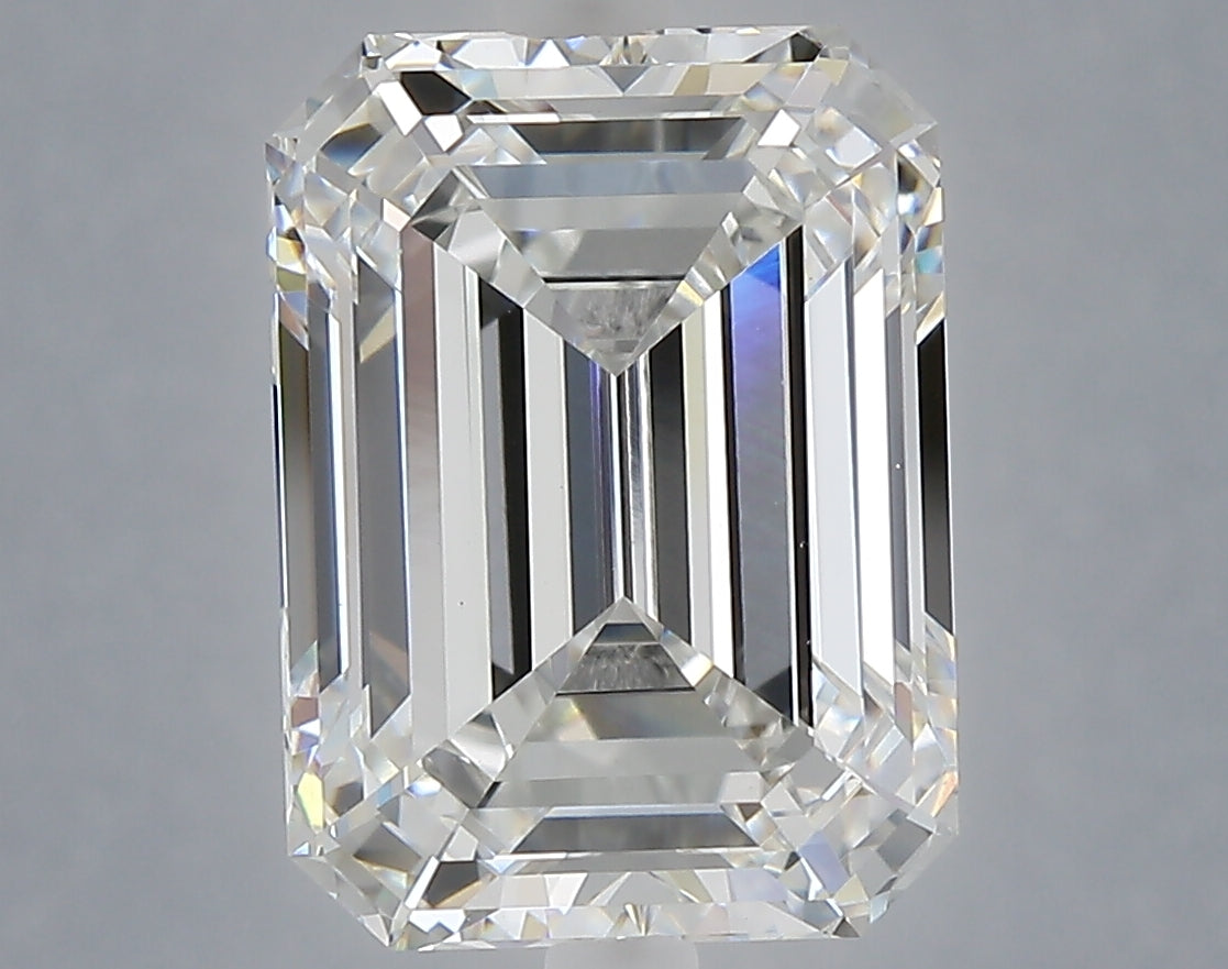 6.01 carat emerald lab grown diamond E color VVS2 clarity