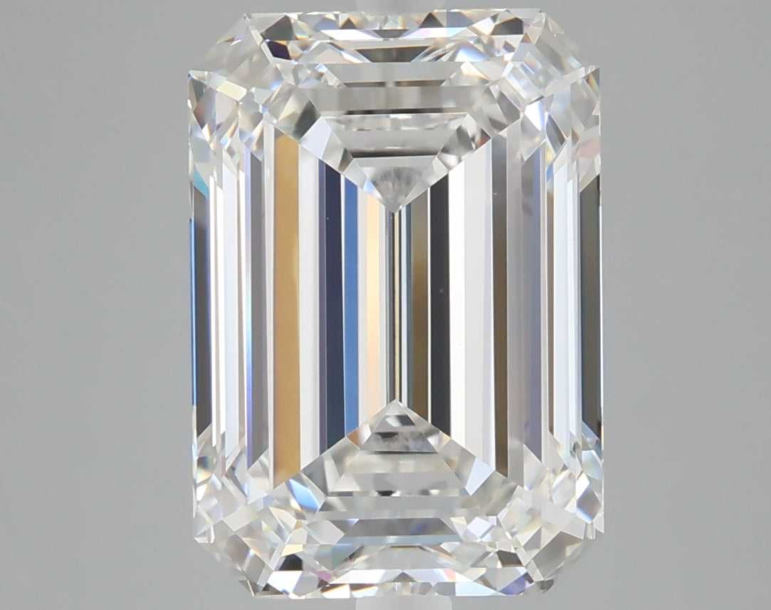 6.09 carat emerald lab grown diamond E color VVS2 clarity