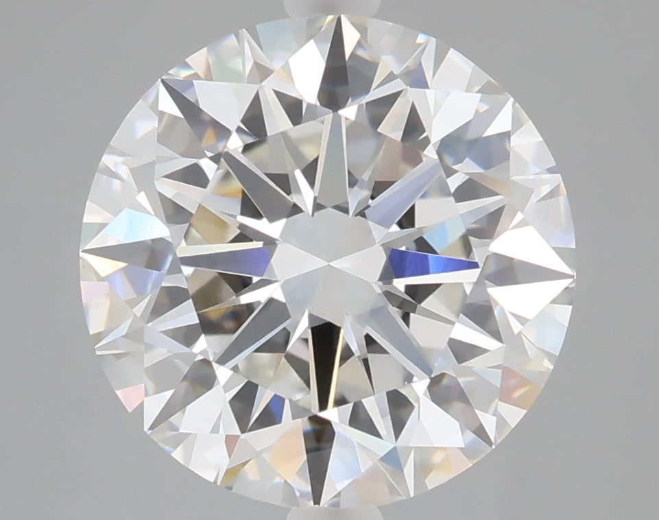 5.01 carat round lab grown diamond F color VVS2 clarity