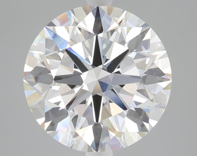 5.05 carat round lab grown diamond F color VVS2 clarity