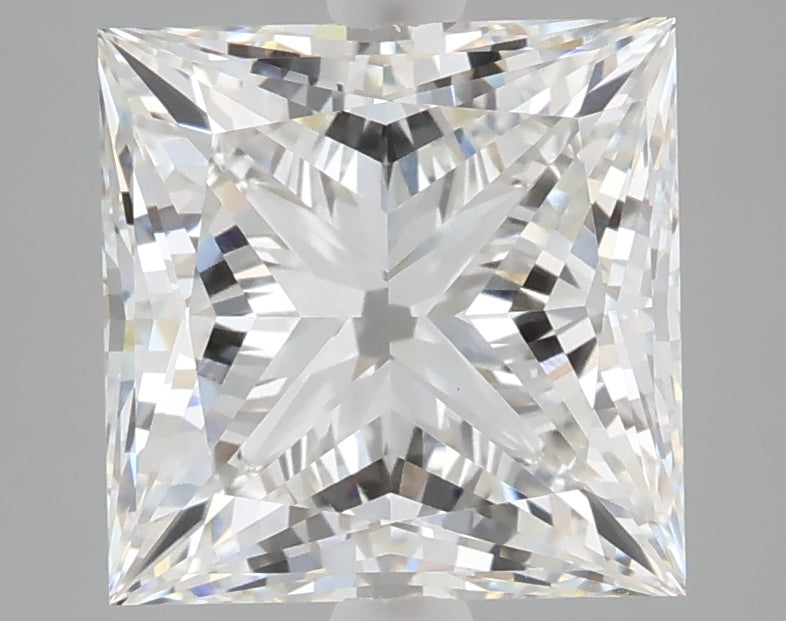 4.09 carat princess lab grown diamond F color VVS2 clarity