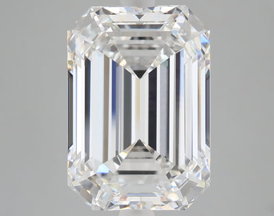 6.02 carat emerald lab grown diamond E color VS1 clarity