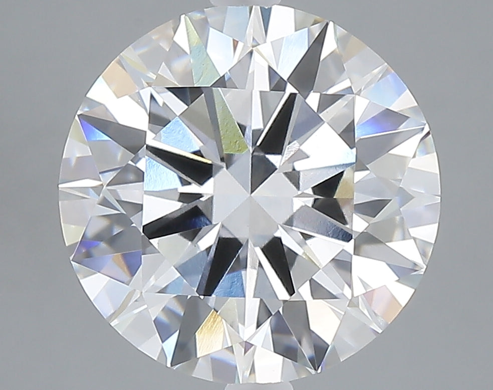 5.02 carat round lab grown diamond F color VVS2 clarity