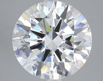 5.02 carat round lab grown diamond F color VVS2 clarity