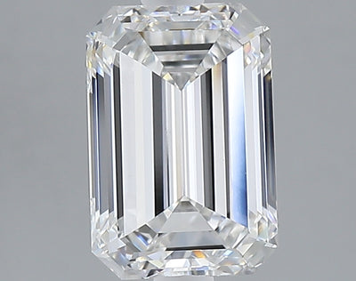 2.25 carat emerald lab grown diamond F color VVS2 clarity