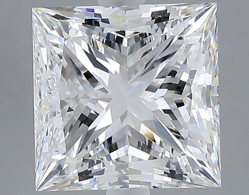 4.07 carat princess lab grown diamond E color VS1 clarity
