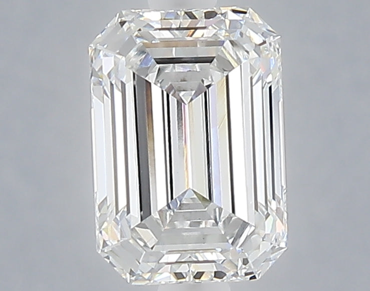 1.58 carat emerald lab grown diamond E color VS1 clarity