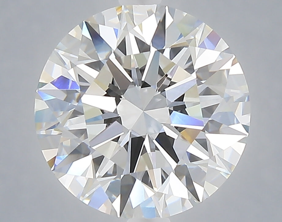 4.07 carat round lab grown diamond E color VVS2 clarity
