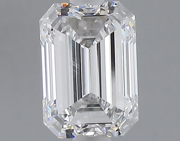 1.53 carat emerald lab grown diamond D color VVS2 clarity