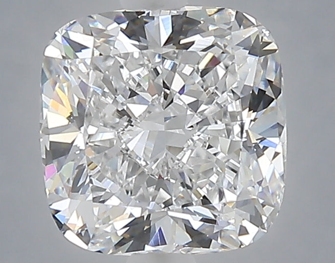2.10 carat cushion lab grown diamond D color VVS2 clarity