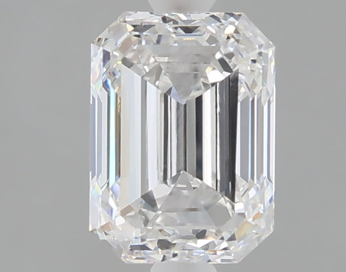 1.54 carat emerald lab grown diamond E color VVS2 clarity