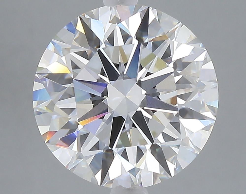5.07 carat round lab grown diamond F color VVS2 clarity