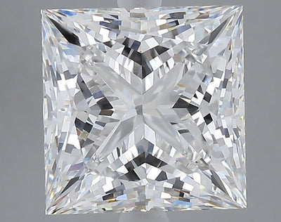 5.27 carat princess lab grown diamond F color VVS2 clarity