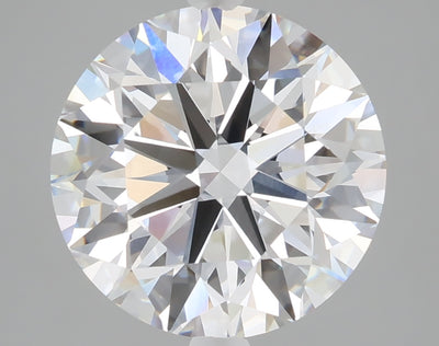 5.08 carat round lab grown diamond F color VVS2 clarity