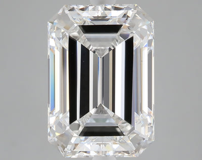 6.02 carat emerald lab grown diamond F color VS1 clarity