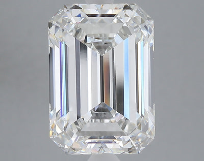5.27 carat emerald lab grown diamond F color VS1 clarity